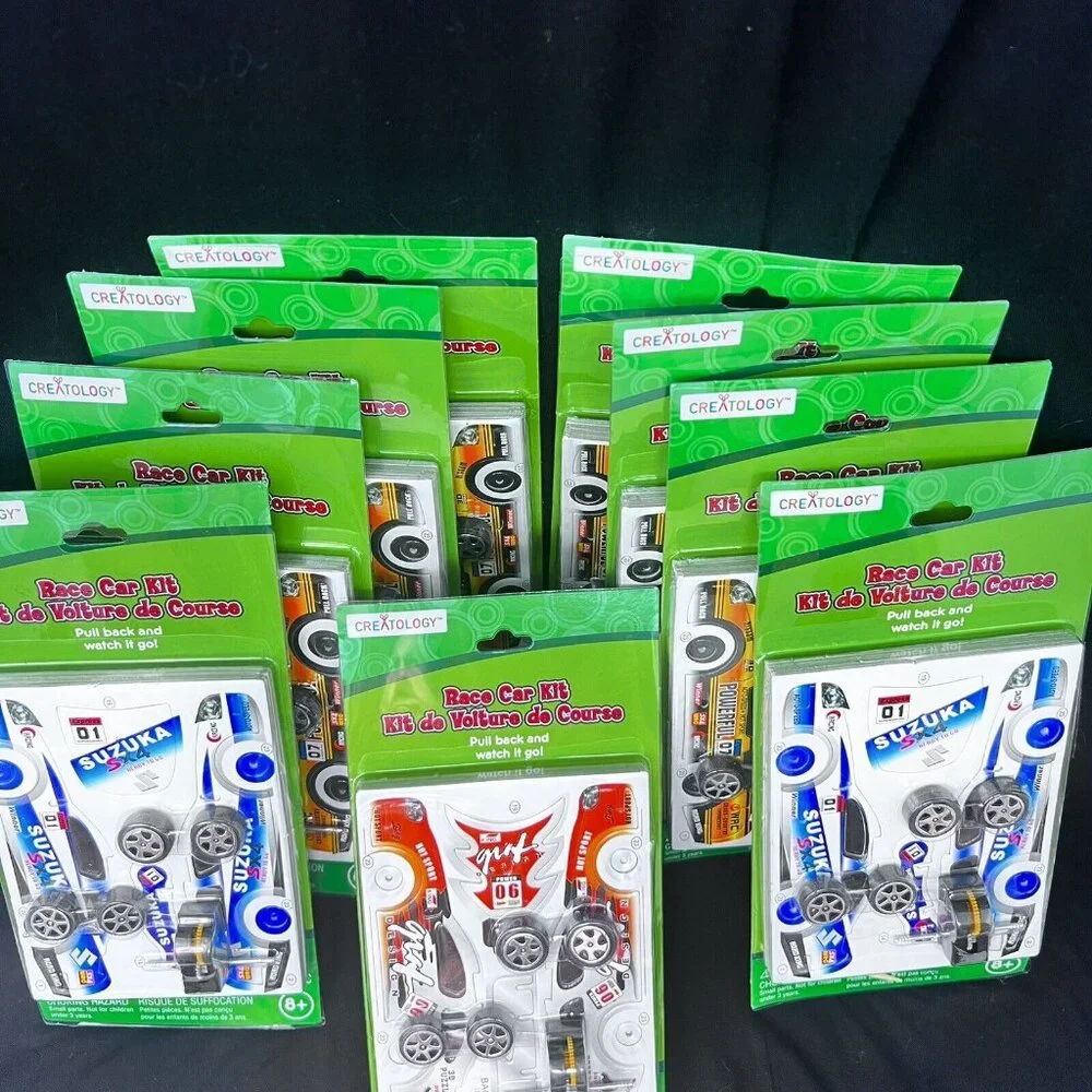 9 pack Creatology Race Car‎ Kits (Yellow, Blue & Black Car) - BRAND NEW!! Party
